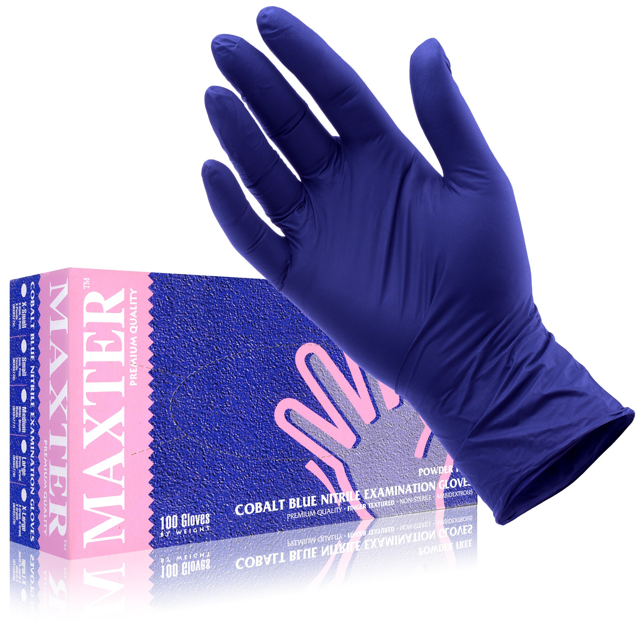 Maxter puudrivabad nitriilkindad, L, 100tk, sinised